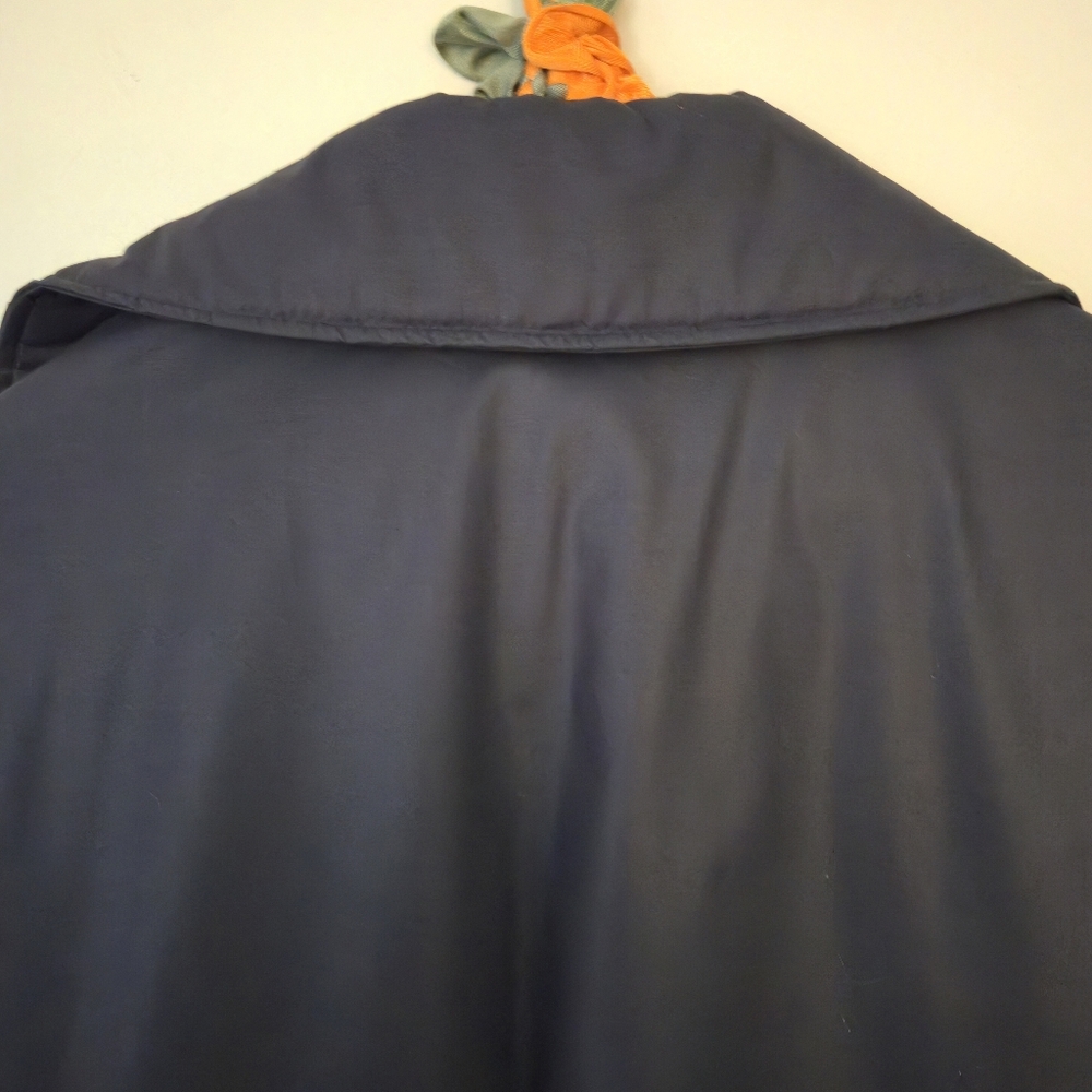 Rainbeater Vintage Navy Blue Raincoat Size 46 Mens L XL Trench Coat Dust Cover - Picture 15 of 16